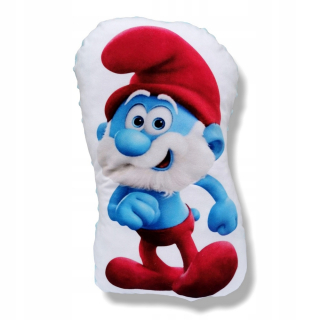 Vankúš maskot plyšový Šmolko Šmolkovia Papa Šmolko